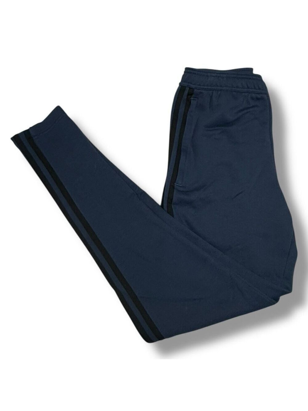 adidas Dark Blue Joggers with Black Stripes